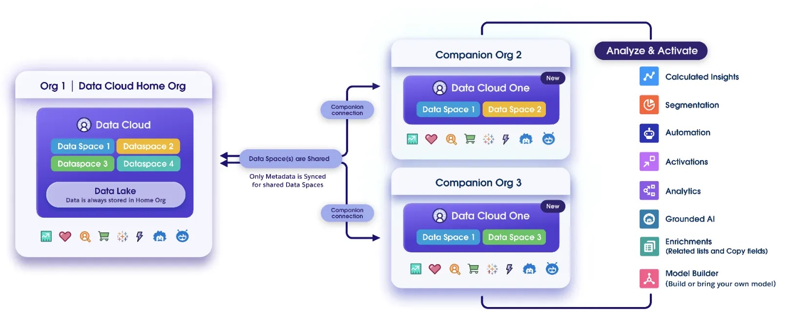 Data Cloud One Multi-Org Architecture